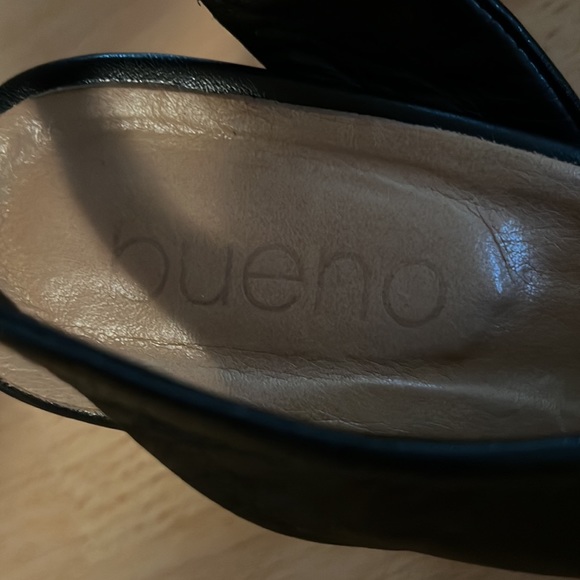 Bueno soft black leather sling backs - Picture 3 of 4